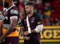 Adam Reynolds ruptured the biceps in his left arm in the 40-18 loss to Sydney Roosters. (Jono Searle/AAP PHOTOS)