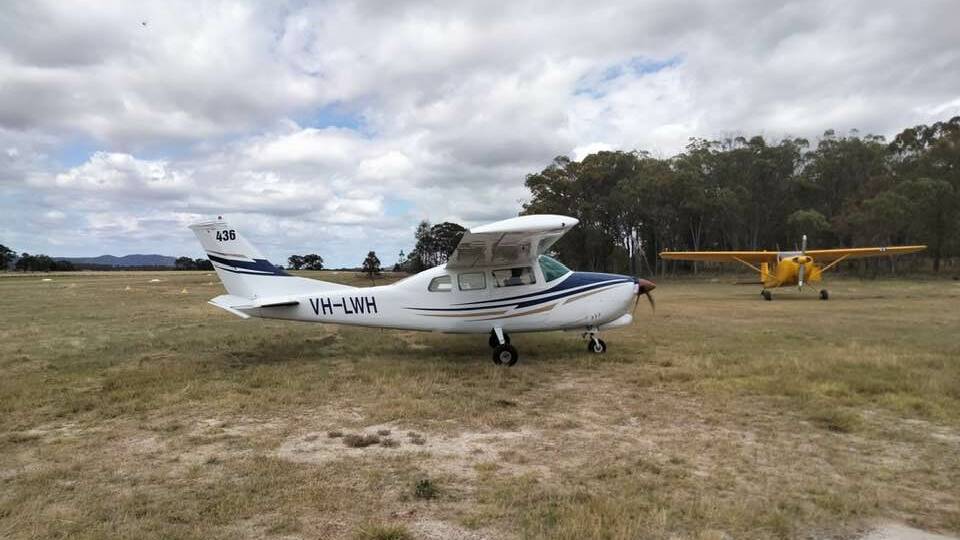 Two aircrafts that landed at Tenterfield airstrip earlier this week. Council has retained ownership of the site after putting it to tender.