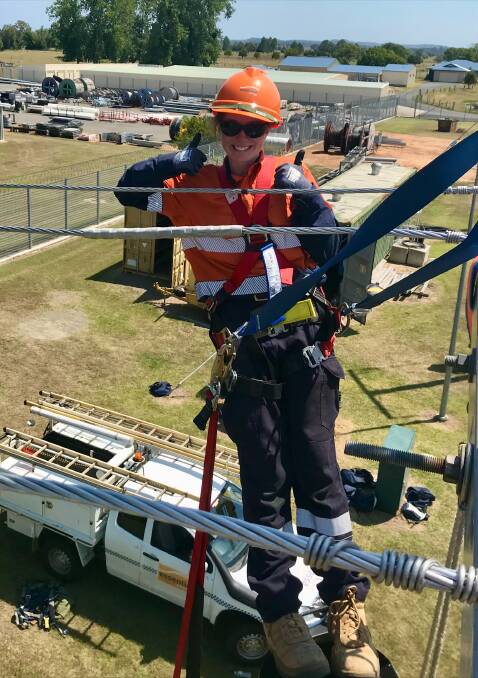 Former apprentice and now a zone substation electrical technician at the Tamworth Depot, Brianna Beattie. Picture supplied