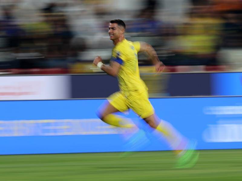 Cristiano Ronaldo has raced to another record, with 35 goals for Al-Nassr in the Saudi Pro League. (EPA PHOTO)